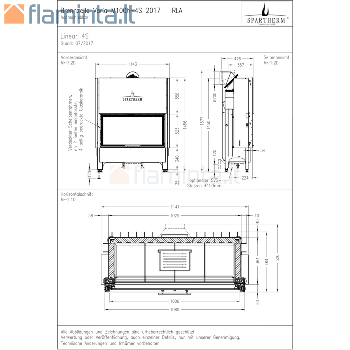 Židinys Spartherm Varia M-100h-4S | flaminta.lt