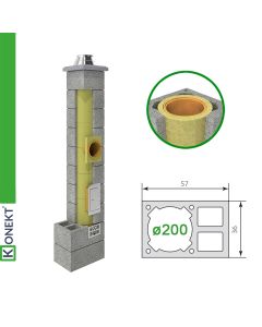 Kaminas Konekt UNI 36 FI 200 PK2W