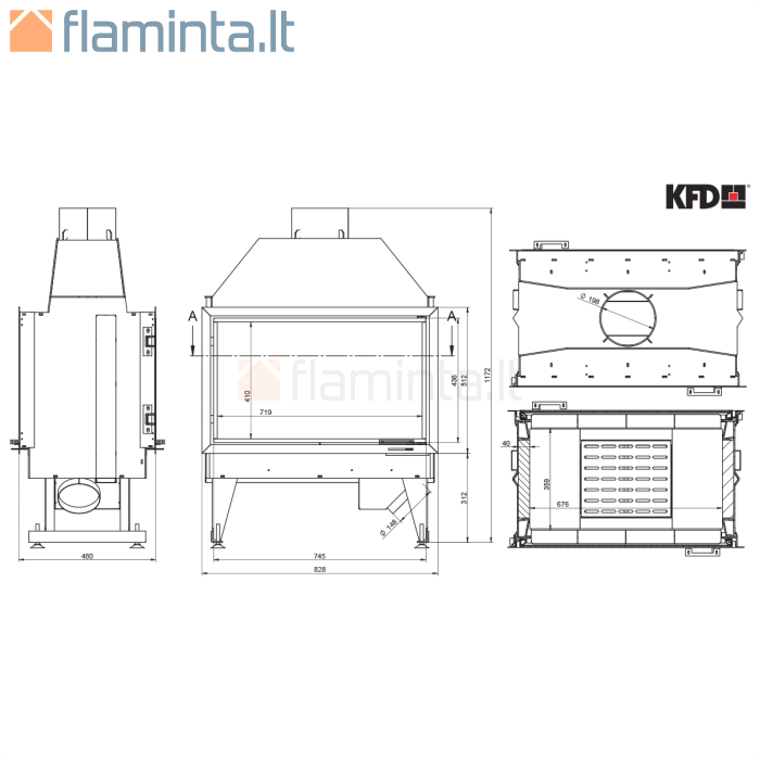 Dvipusė židinio kapsulė | Dorako Eco iLine 5183 DF | flaminta.lt