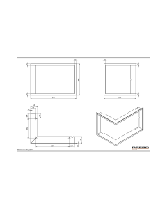 DEFRO HOME INTRA S BL / BP M30 gilaus rėmelio techninis brėžinys