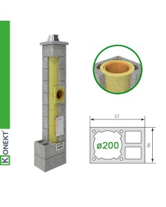 Kaminas Konekt UNI 36 FI 200 PK2W
