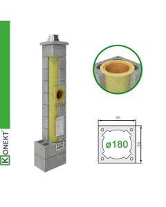 Kaminas Konekt UNI 36 FI 180 PK