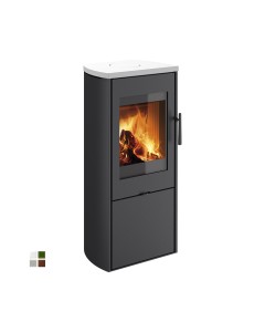 ROMOTOP TALA 3010 – plieninė krosnelė su baltos keramikos viršumi 90002