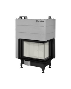 ROMOTOP HEAT R 3G L 65.51.40.24 – dešinioji kampinė židinio kapsulė su pilka IGNITON pakura