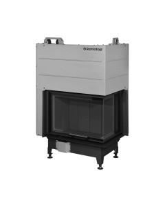 ROMOTOP HEAT R 3G L 65.51.40.26 – dešinės pusės kampinė židinio kapsulė su juoda pakura