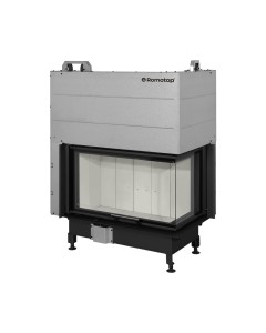 ROMOTOP HEAT R 3G L 81.51.40.24 – dešinioji kampinė židinio kapsulė su pilka IGNITON pakura