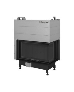 ROMOTOP HEAT R 3G L 81.51.40.26 – dešinės pusės kampinė židinio kapsulė su juoda pakura