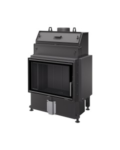 ROMOTOP HEAT W 4G 70.50.06 – židinio kapsulė su vandens kontūru ir juoda pakura