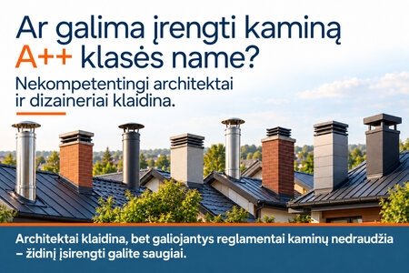 A++ klasės namai ir kaminai: kodėl architektai klaidina?