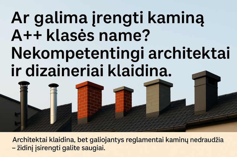 A++ klasės namai ir kaminai: kodėl architektai klaidina?