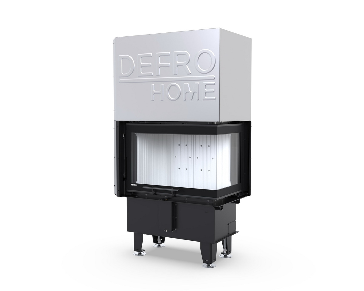 DEFRO HOME INTRA S BP MINI G židinys su balta CERAMITON pakura ir pakeliamomis durelėmis