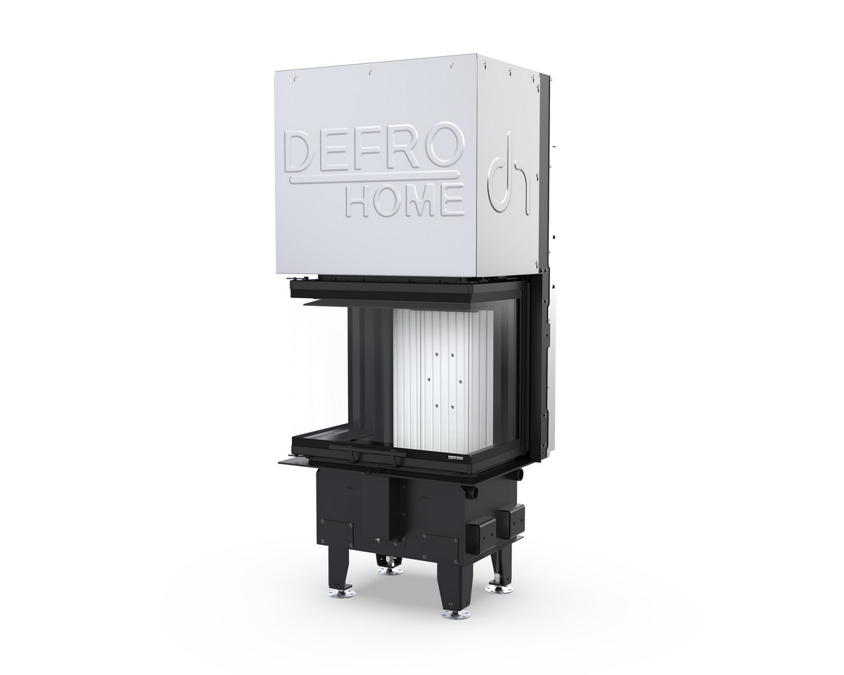 DEFRO HOME INTRA XS C G tripusis židinys su balta CERAMITON pakura