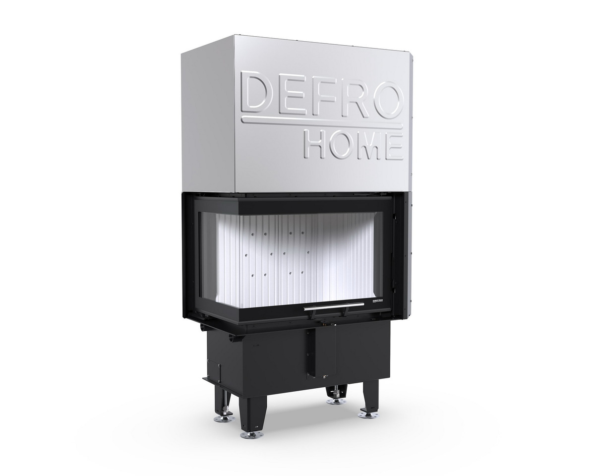 DEFRO HOME INTRA S BL MINI G židinys su balta CERAMITON pakura ir pakeliamomis durelėmis