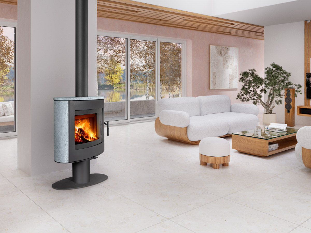 ROMOTOP NAVIA T 20 su serpentino akmens apdaila interjere