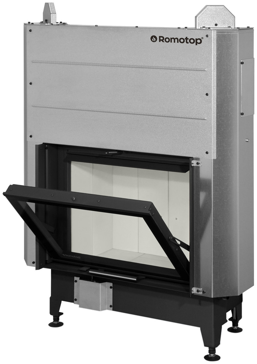 ROMOTOP HEAT 3G L 66.50.04 su pilka pakura – stiklo priežiūros padėtis.